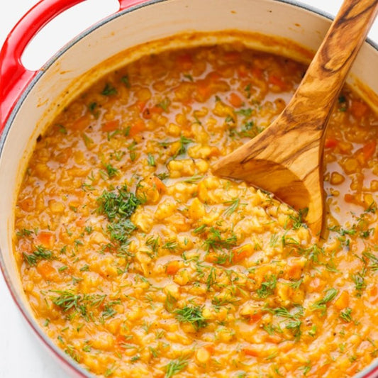 Coconut Cauliflower & Red Lentil Soup